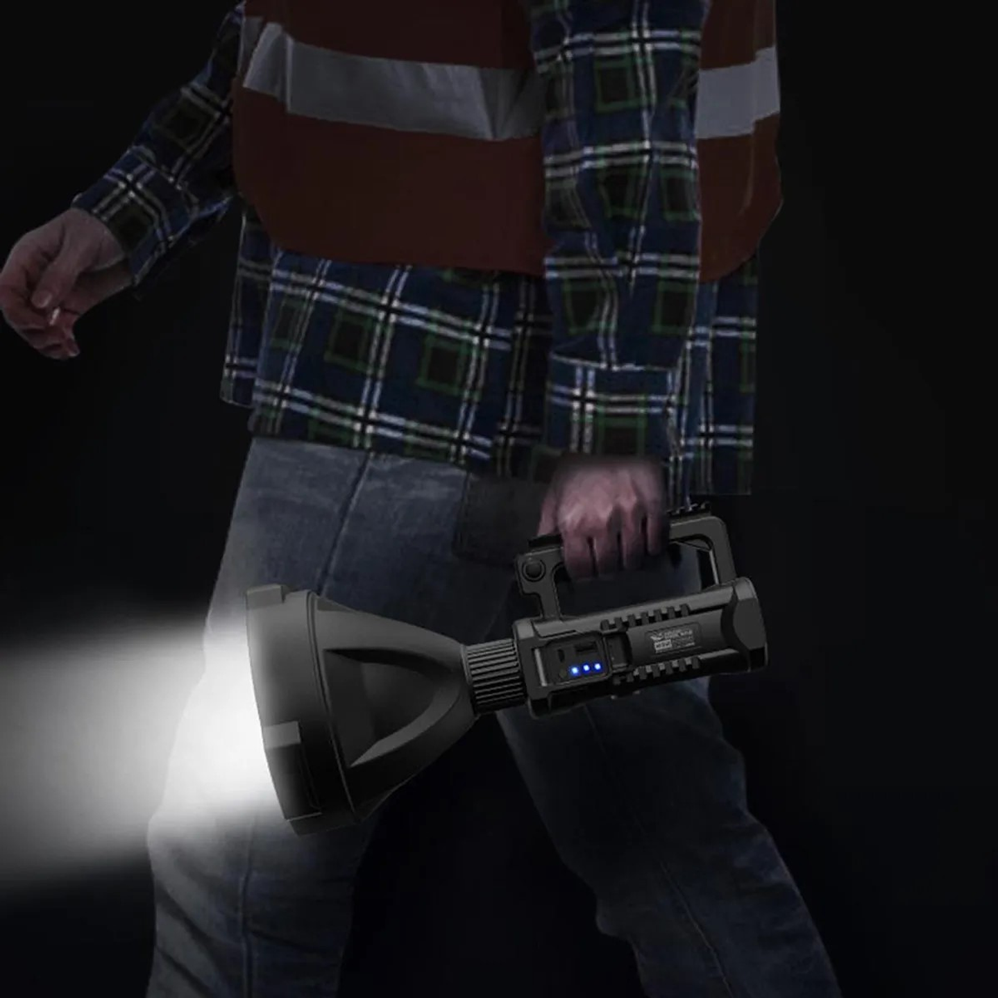 Linterna Led Largo Alcance Con Tripode Tecnolab TL215 4