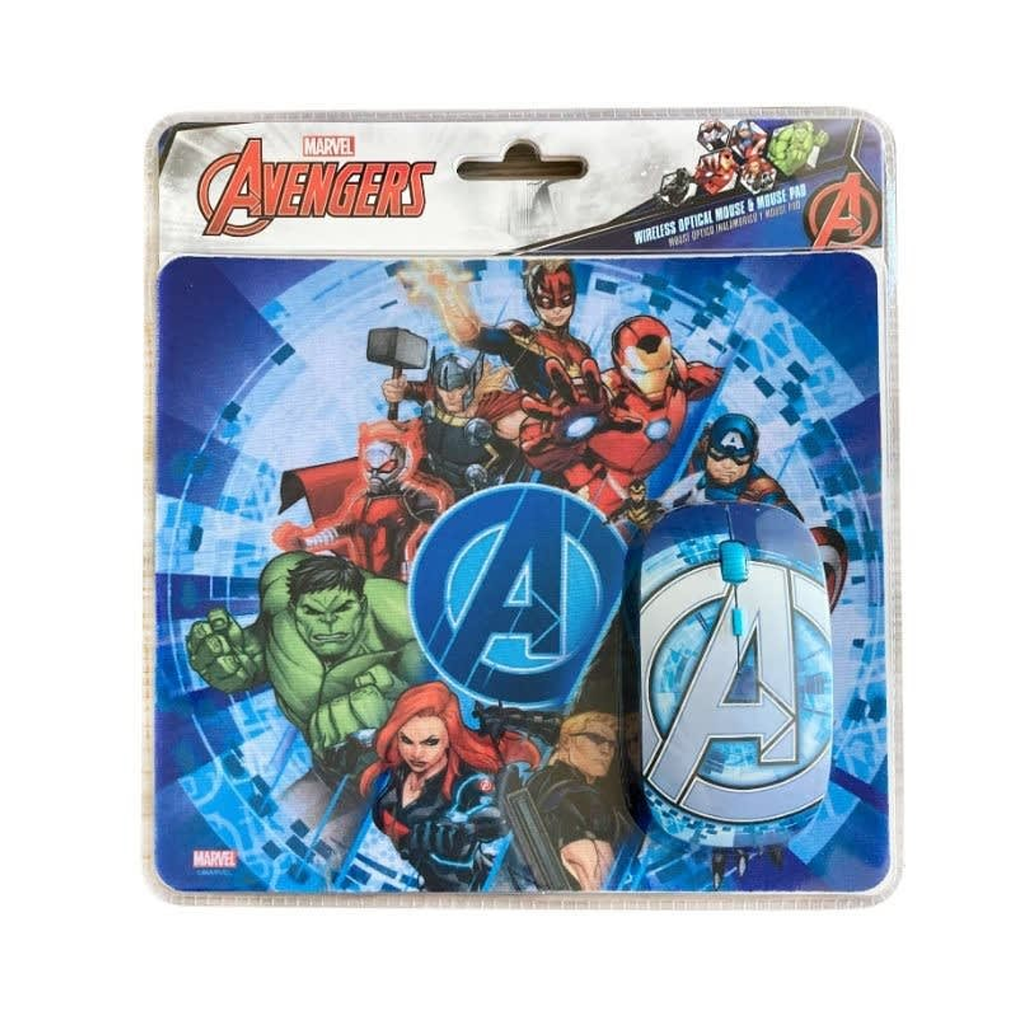 Kit Mouse Inalambrico y Mouse Pad Avengers 2 2
