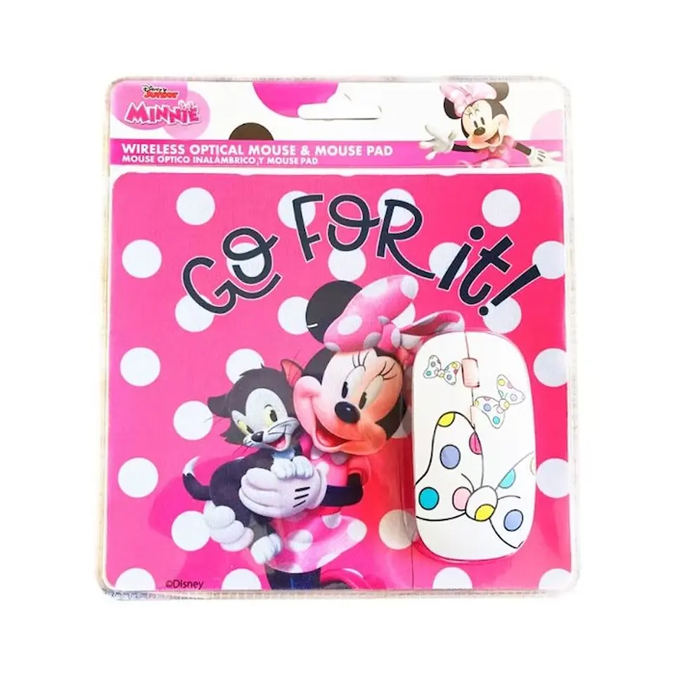 Kit Mouse Inalambrico y Mouse Pad Minnie 1 2