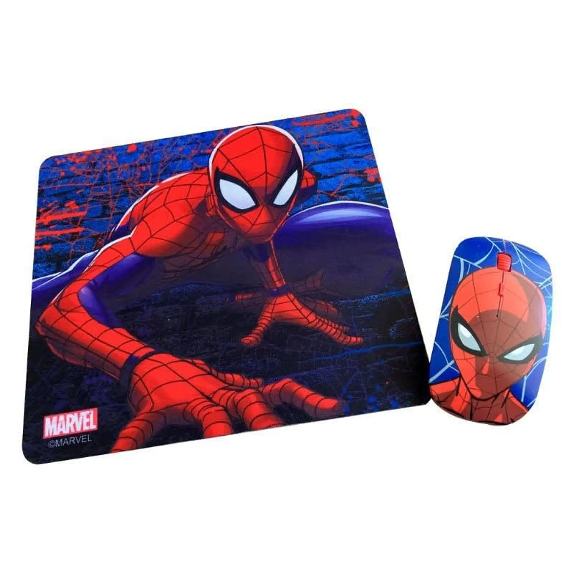 Kit Mouse Inalambrico y Mouse Pad Spider Man 2 1