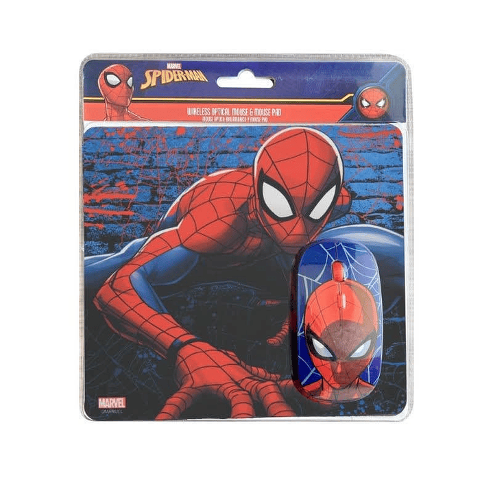 Kit Mouse Inalambrico y Mouse Pad Spider Man 2 2