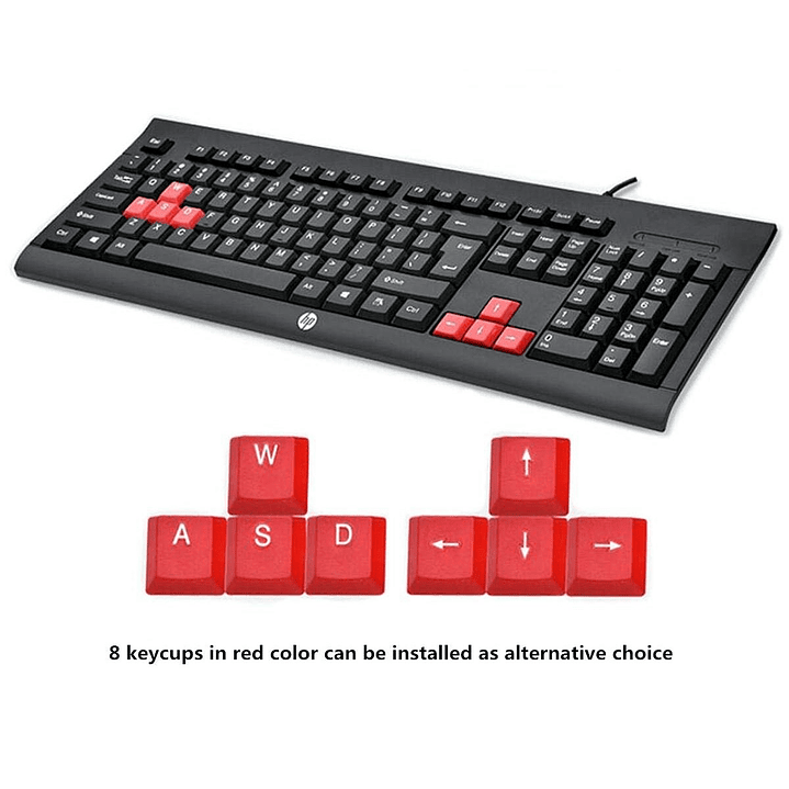 Kit Combo Teclado y Mouse Hp Gaming Km100 Ingles 4