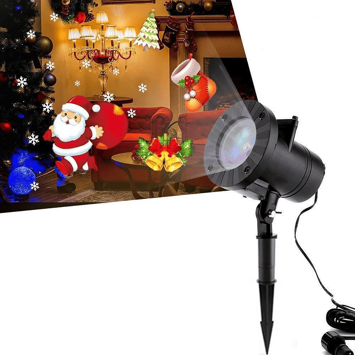 Proyector Navidad Halloween Movientos 4 Tarjetas 2