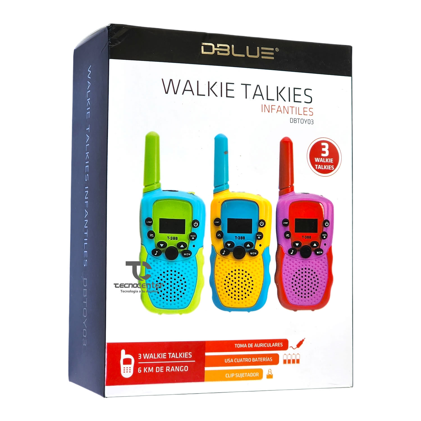 Set 3 Walkie Talkie Niños Dblue Colores 2