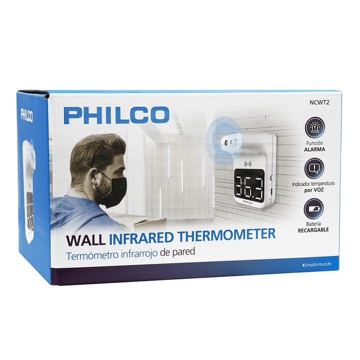Termometro Infrarrojo Pared Philco NCWT2 2