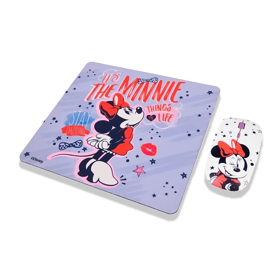 Kit Mouse Inalambrico y Mouse Pad Minnie 2