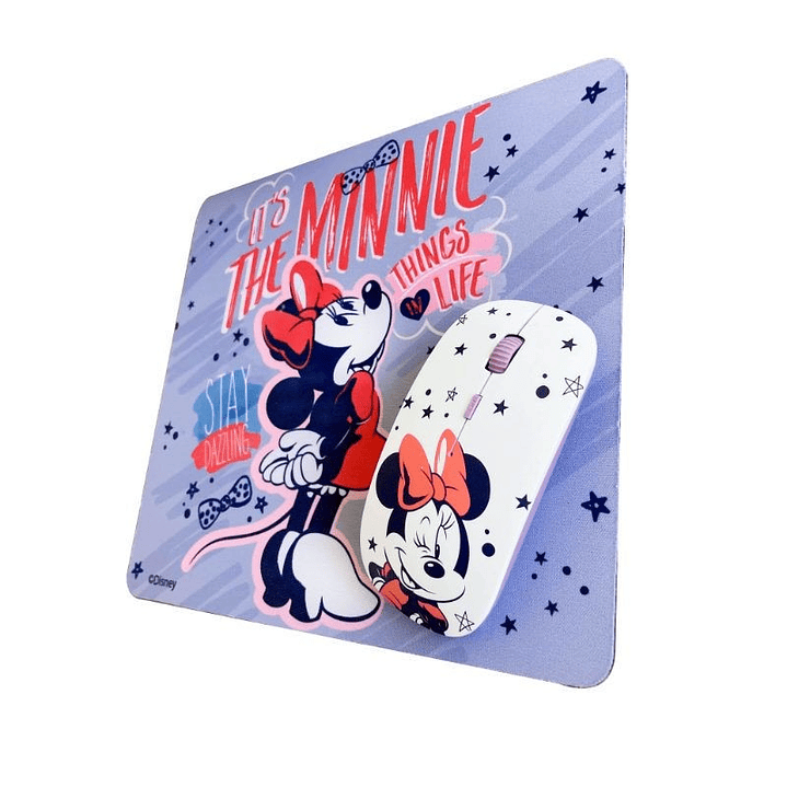 Kit Mouse Inalambrico y Mouse Pad Minnie 2 3