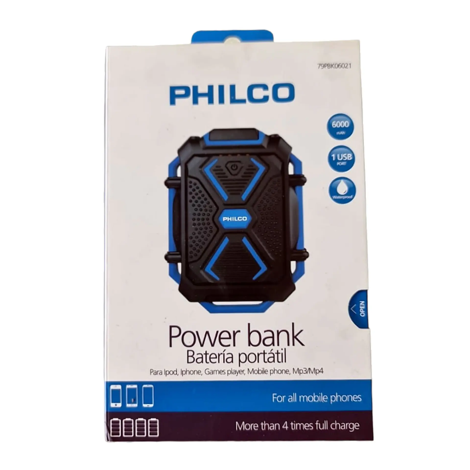 Bateria Portatil Powerbank 6.000 Philco PBK06021 2