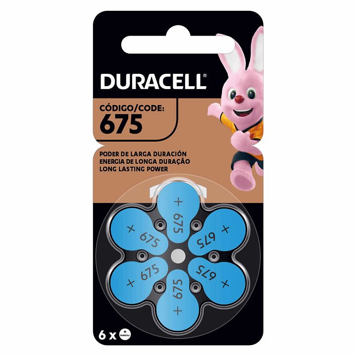 Pack 6 pilas Duracell Numero 675 1