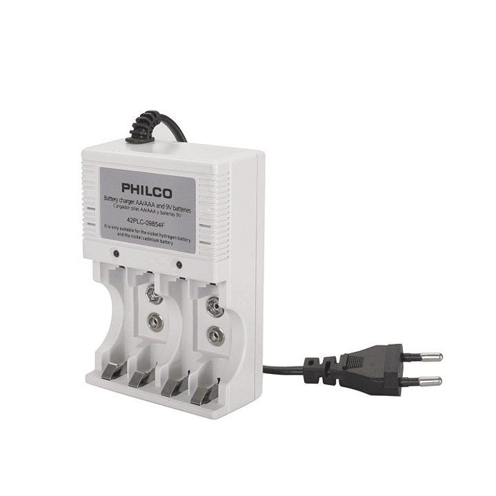 Pack Cargador con 4 pilas AA Philco 2700mha 2