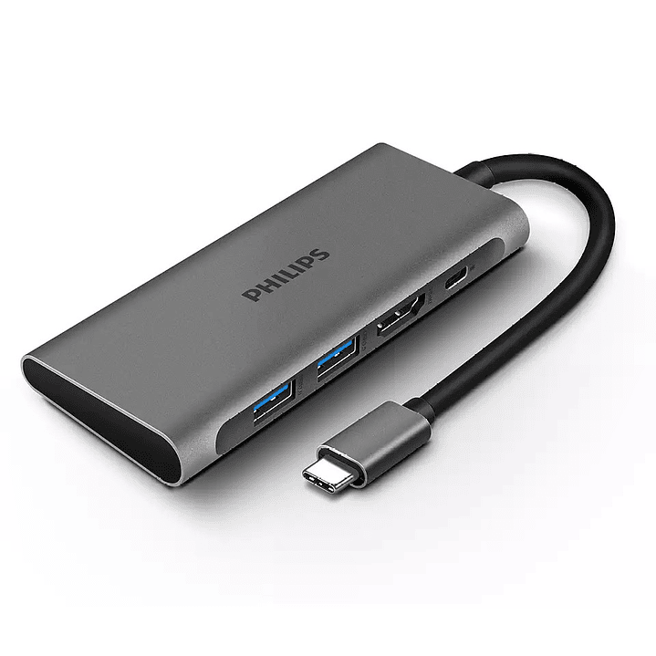 Hub Usb 3.0 4en1 Philips Tipo C Hdmi DLK5514C 1