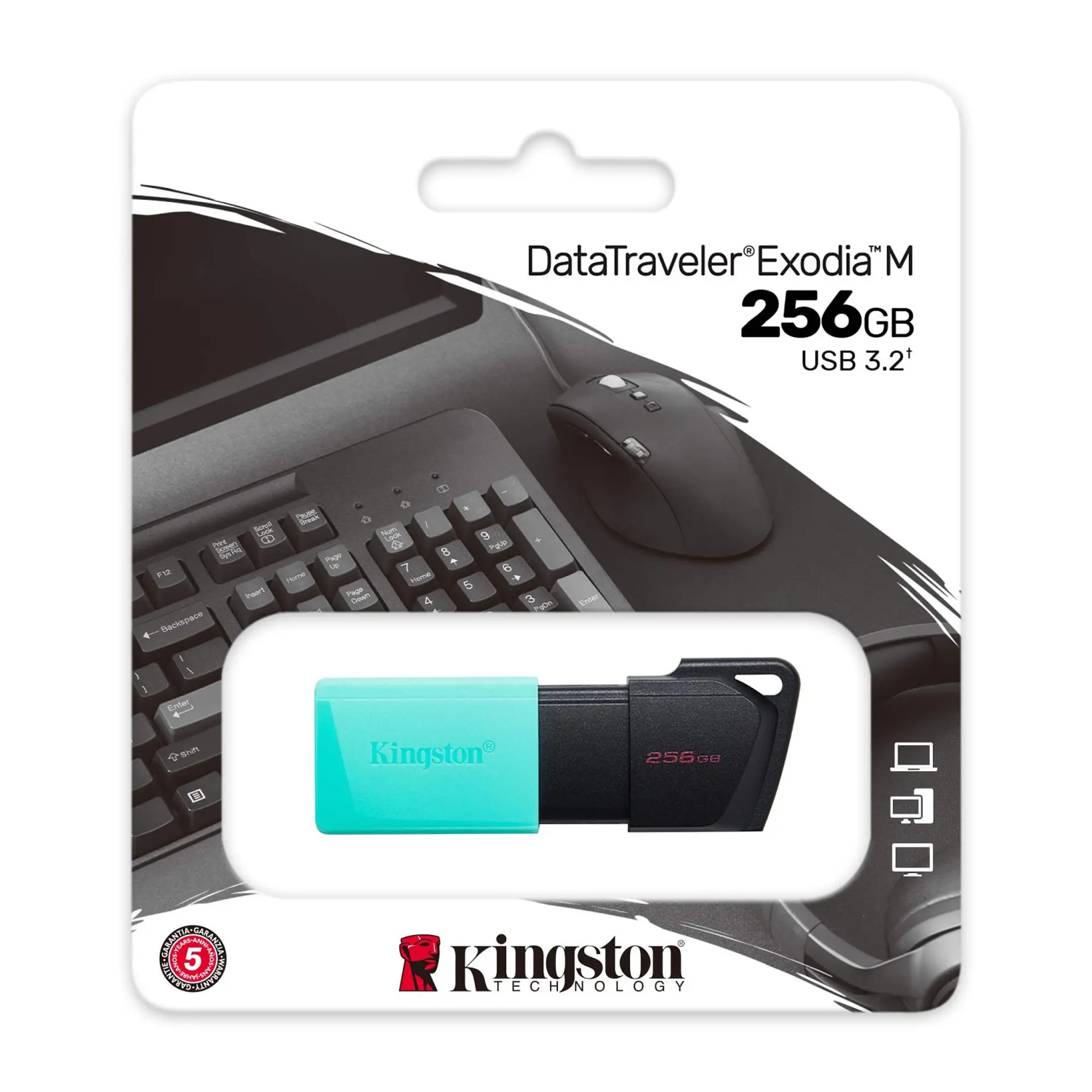 Pendrive DTXM 256gb Usb 3.2 Kingston Verde/Negro 2