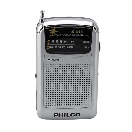 Radio a Pilas Philco ICX-15 Fm/Am Portable de Bolsillo