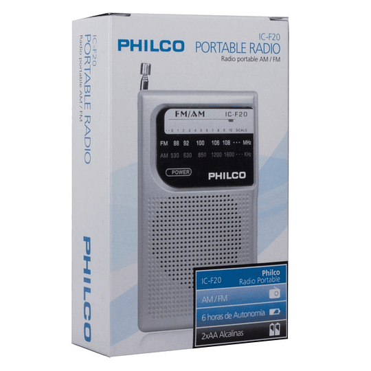 Radio a Pilas Philco ICF-20 Fm/Am Portable de Bolsillo