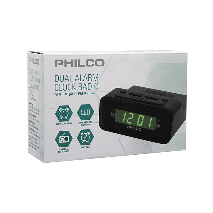 Radio Reloj Despertador Digital Philco 1006GR 2