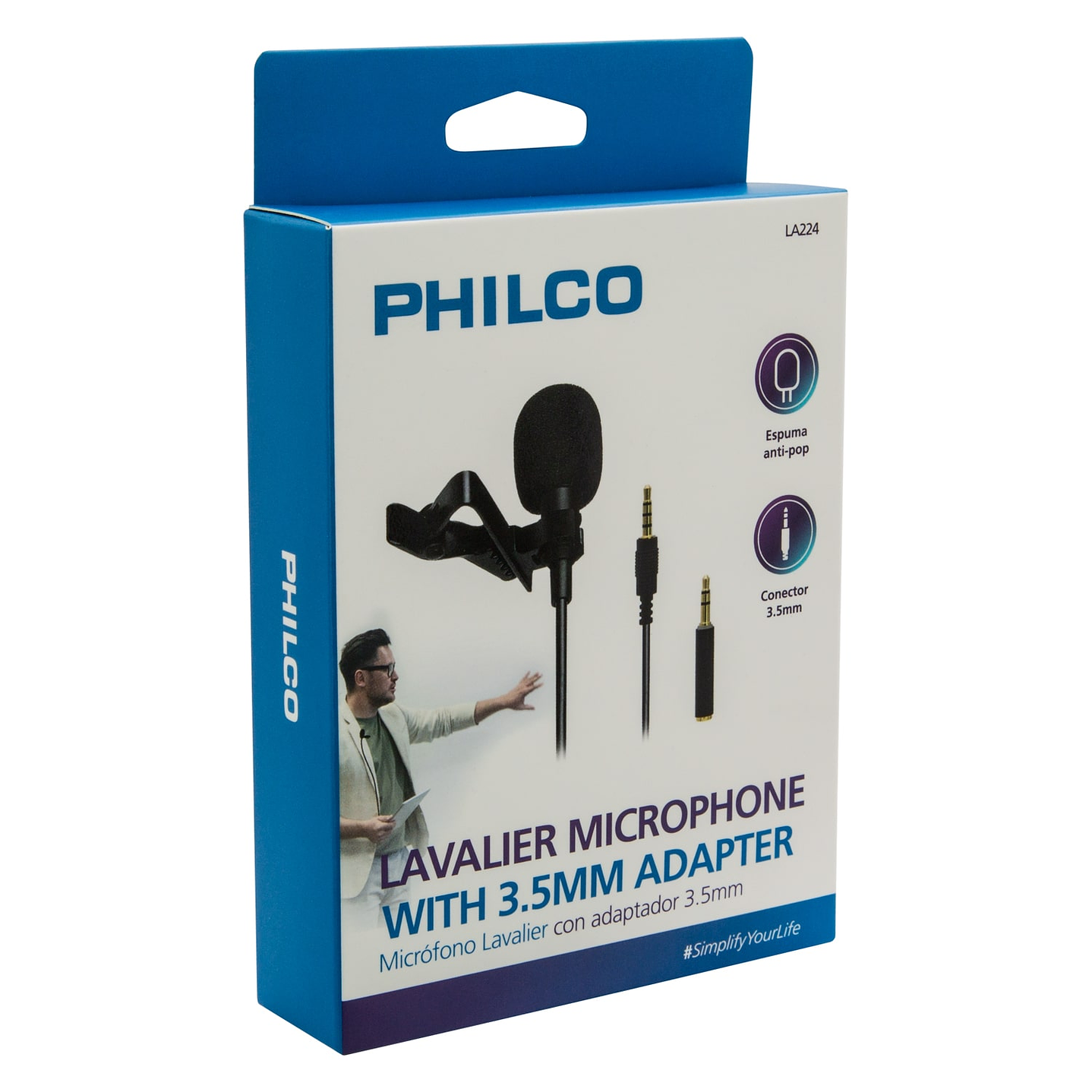 Microfono Solapa Lavalier 3.5 Aux Philco LA224 2