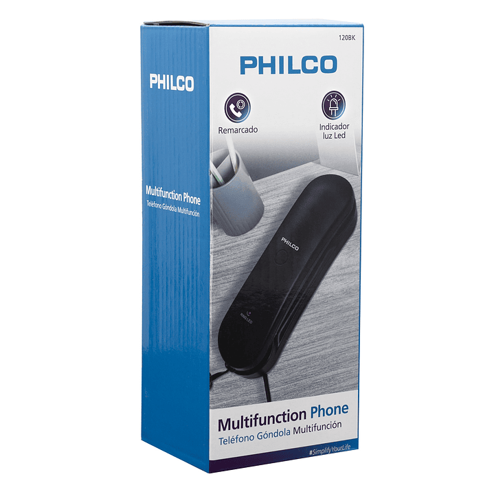 Telefono Fijo Philco Gondola 120BK Negro 2