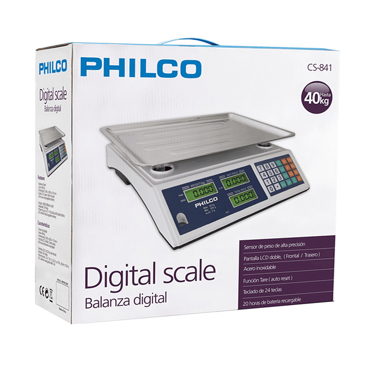 Balanza Digital 40 Kg Philco SC841 4