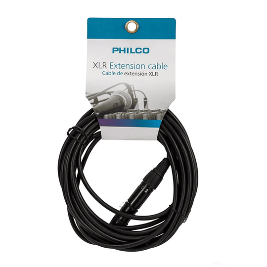 Cable Extensión Micrófono XLR Philco 10 mts