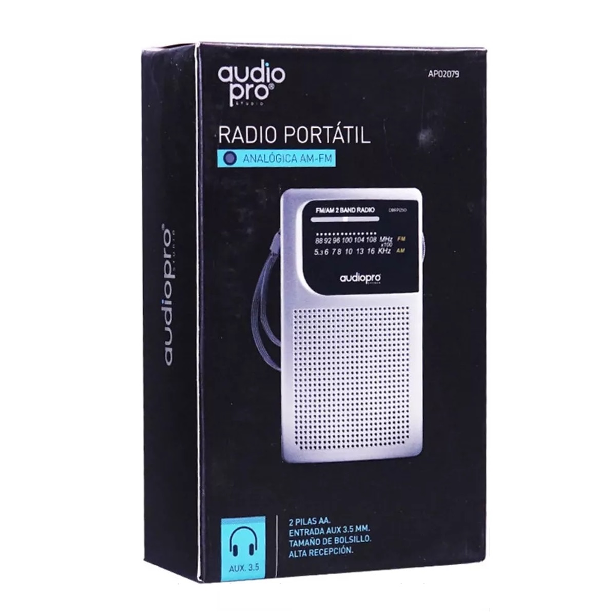 AUDIOPRO RADIO FM PORTATIL DE BOLSILLO