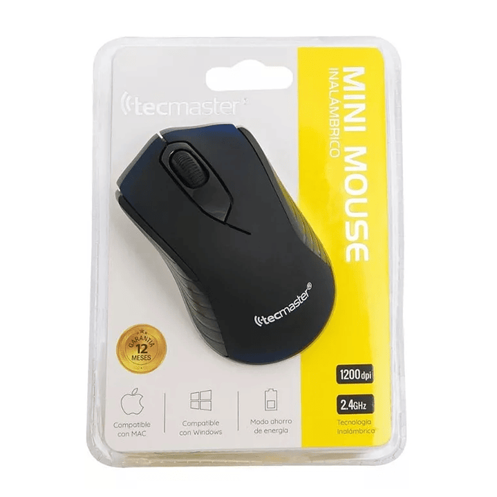 Mini Mouse Inalámbrico Tecmaster Negro 3