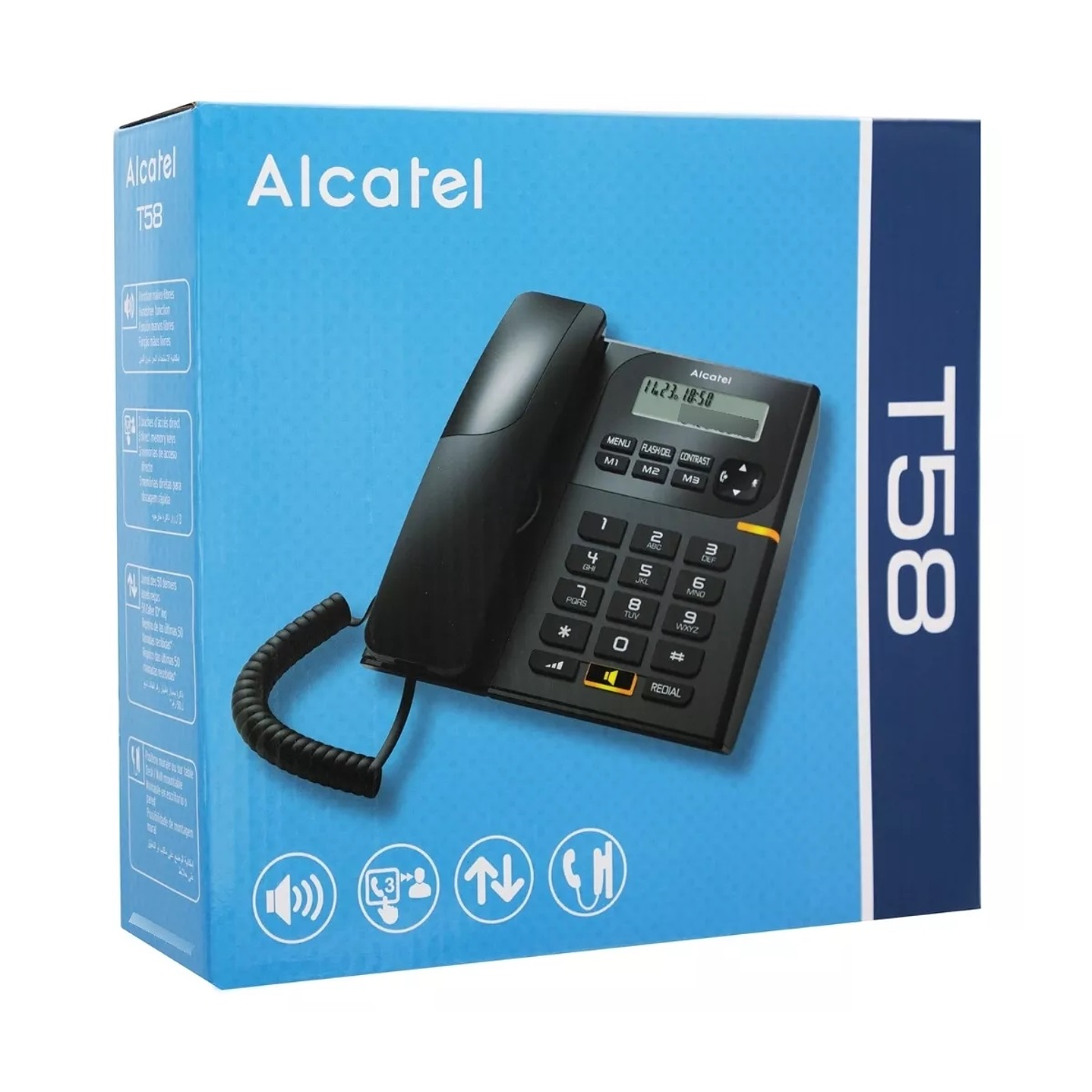 Teléfono Fijo Sobremesa Alcatel T58 Negro 4