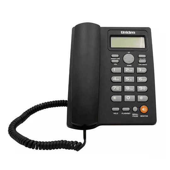 Teléfono Fijo Sobremesa Uniden AS7413 Negro