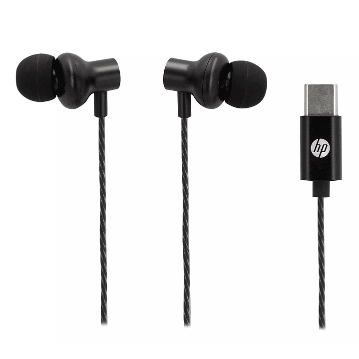 Audifonos Hp In-ear Dhh-1127 Usb-C Negro 1