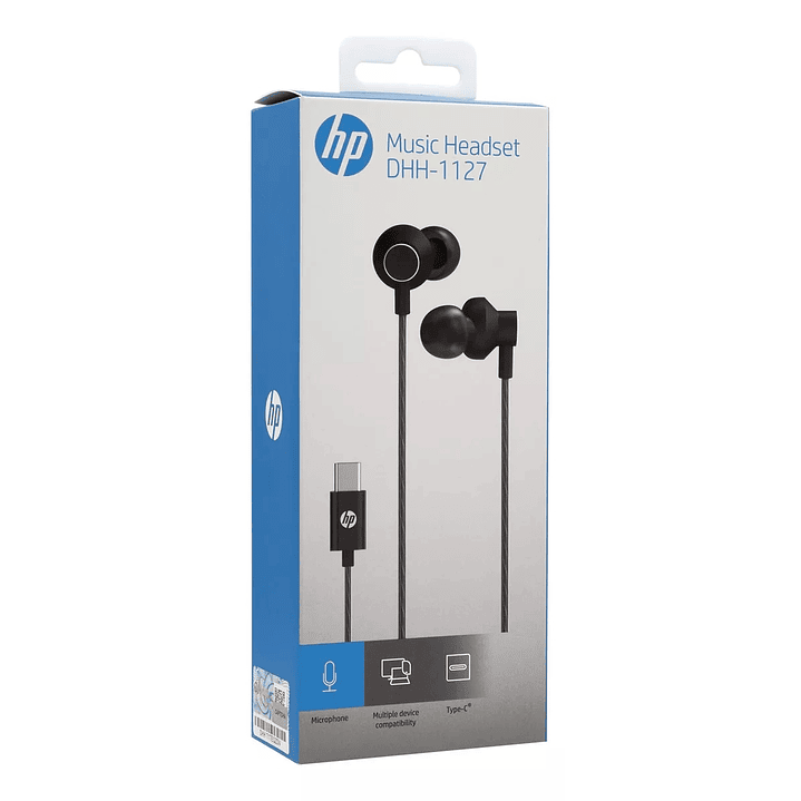 Audifonos Hp In-ear Dhh-1127 Usb-C Negro 2