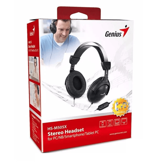 Audífonos Genius HS-M505X Headset Jack 3.5mm