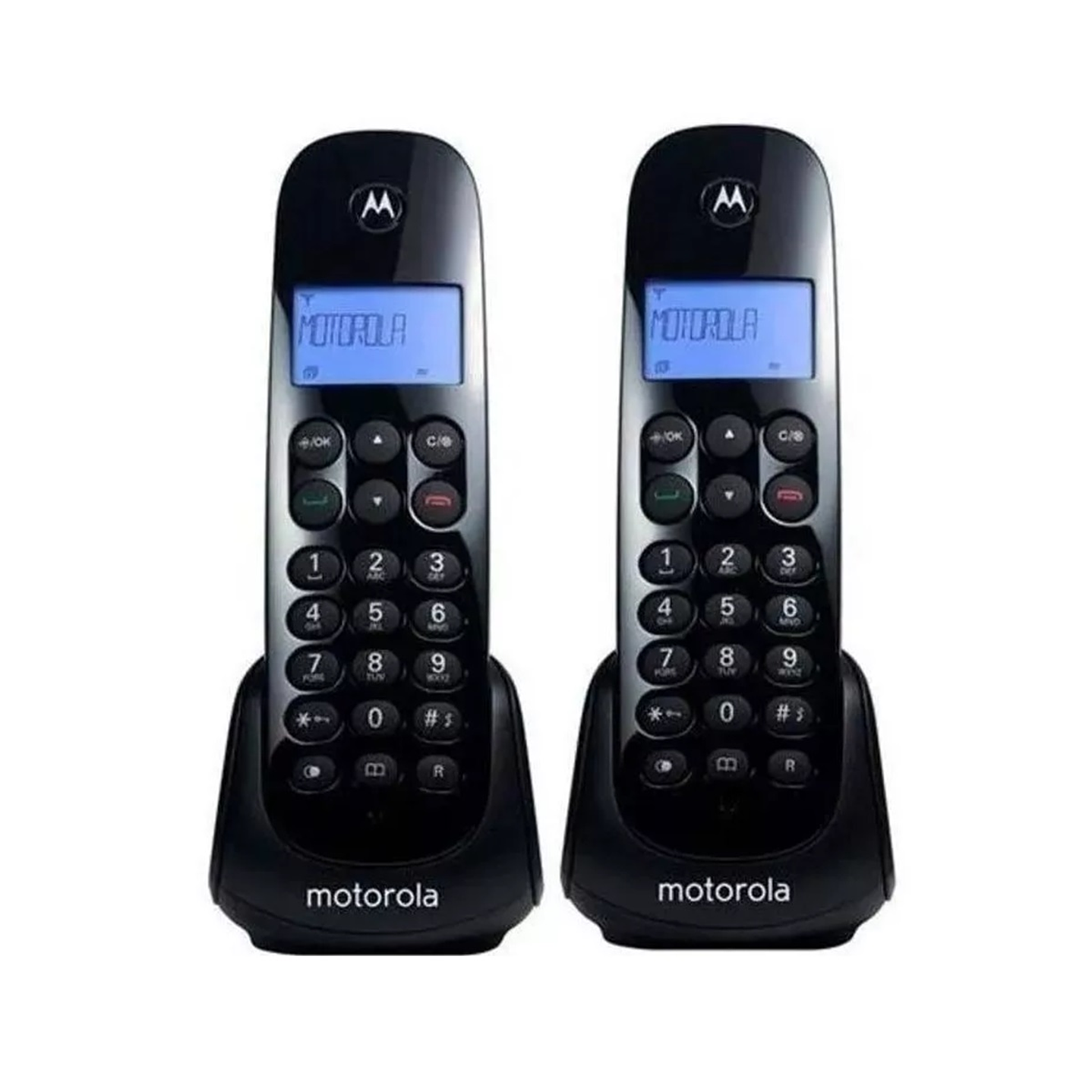 Teléfono Inalámbrico Motorola Duo M700-2 Negro Pack X 2 1