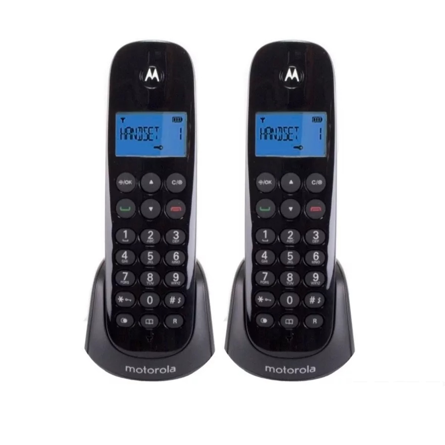 Teléfono Inalámbrico Motorola Duo M700-2 Negro Pack X 2 3