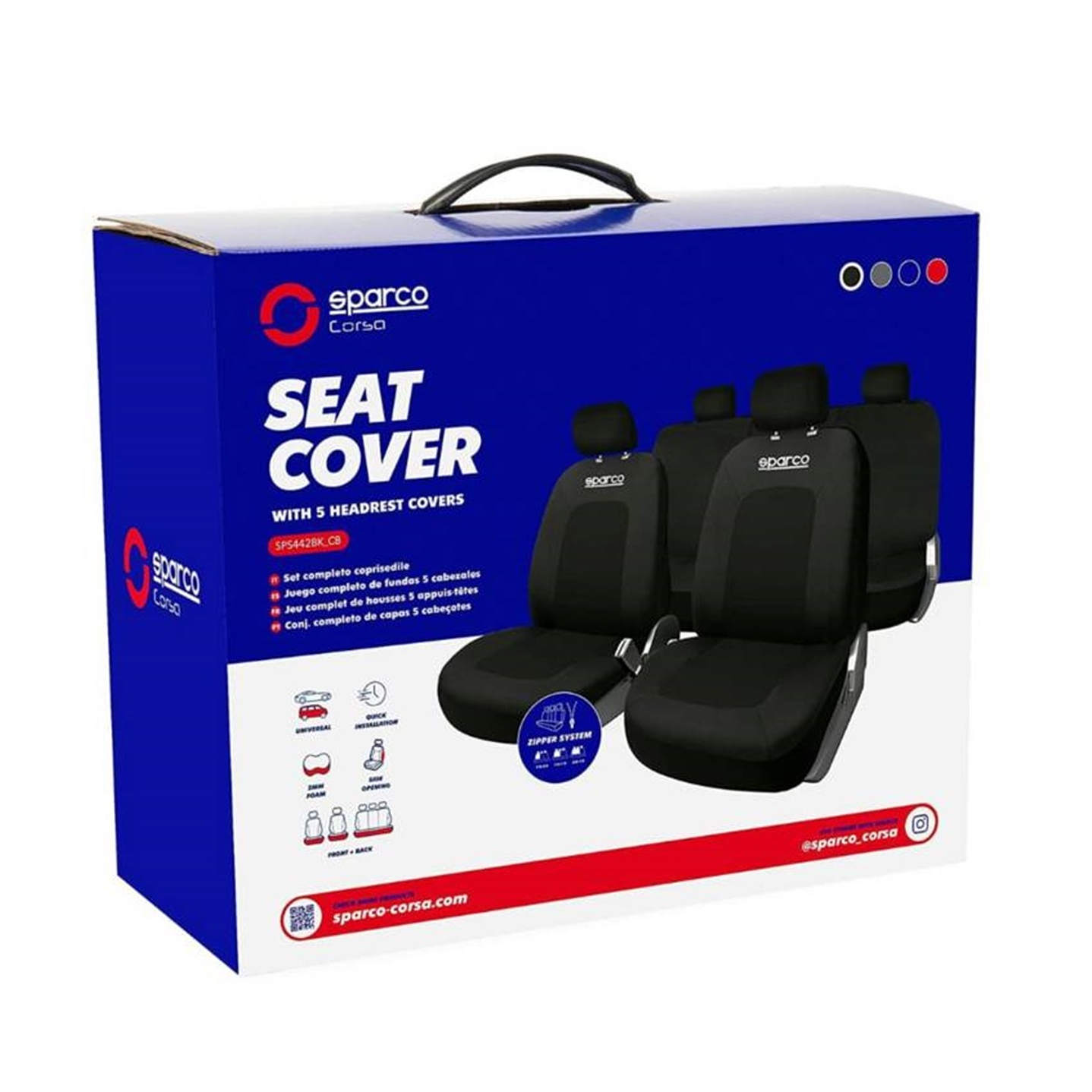 Fundas Cubre Asiento Sparco Universal Negro 441bk 3