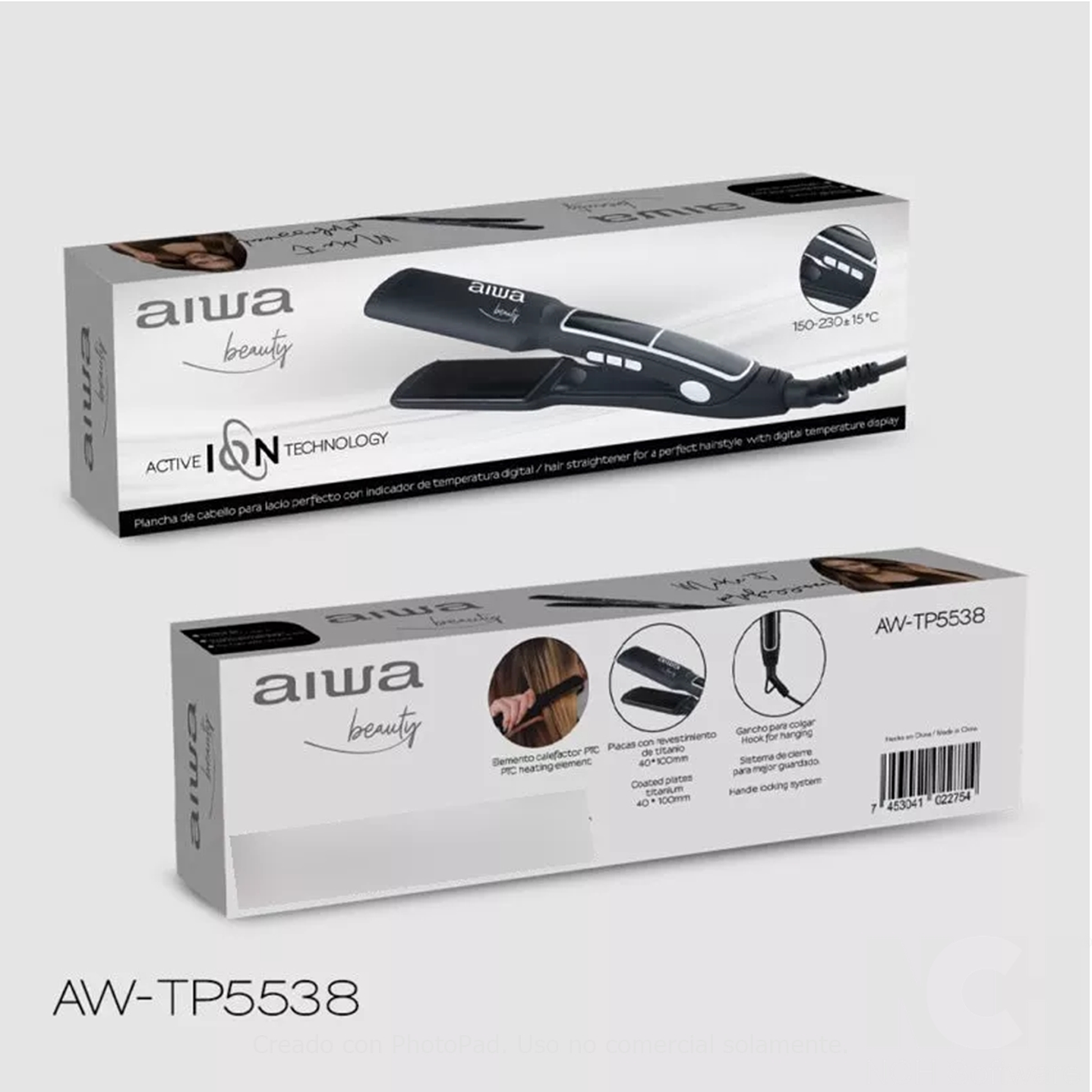 Plancha Alisadora Cabello Aiwa Tp-5538 4