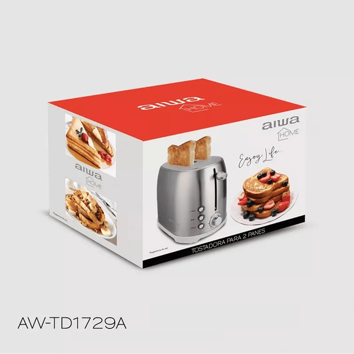 Tostadora Para 2 Rebanadas Aiwa Aw-td1729a Gris 5