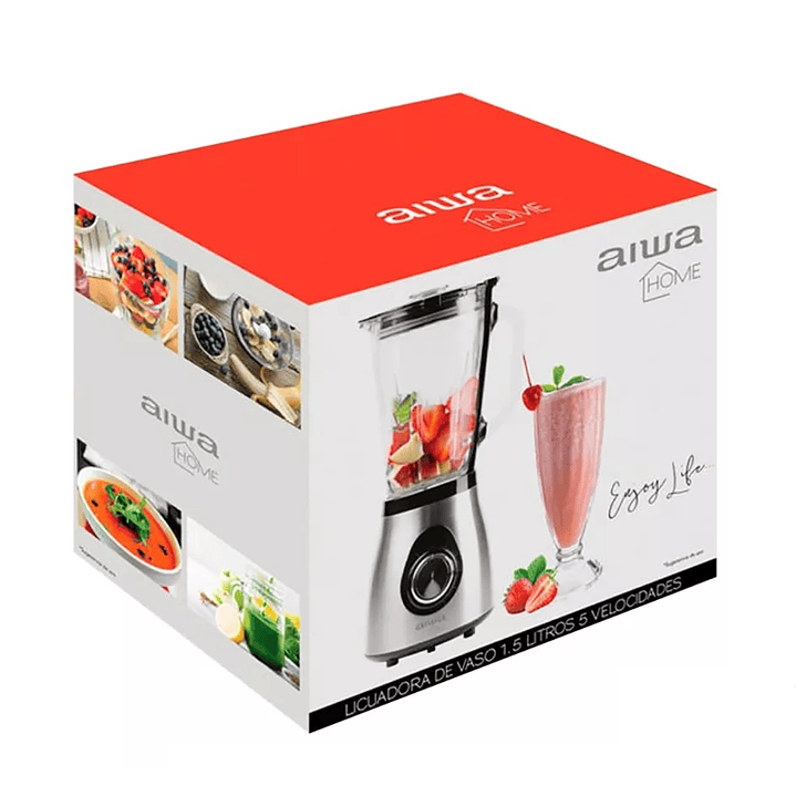 Licuadora Aiwa Acero Inoxidable 1.5l Gris 5