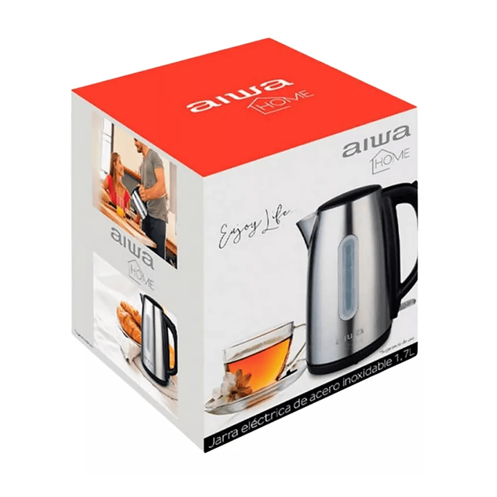 Hervidor Electrico Aiwa Acero Inoxidable 1,7L AW JD1402A Gris 4