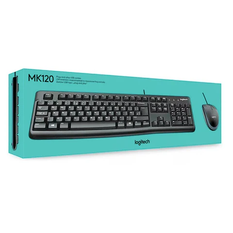 Kit Teclado y Mouse Logitech MK120 Español Negro