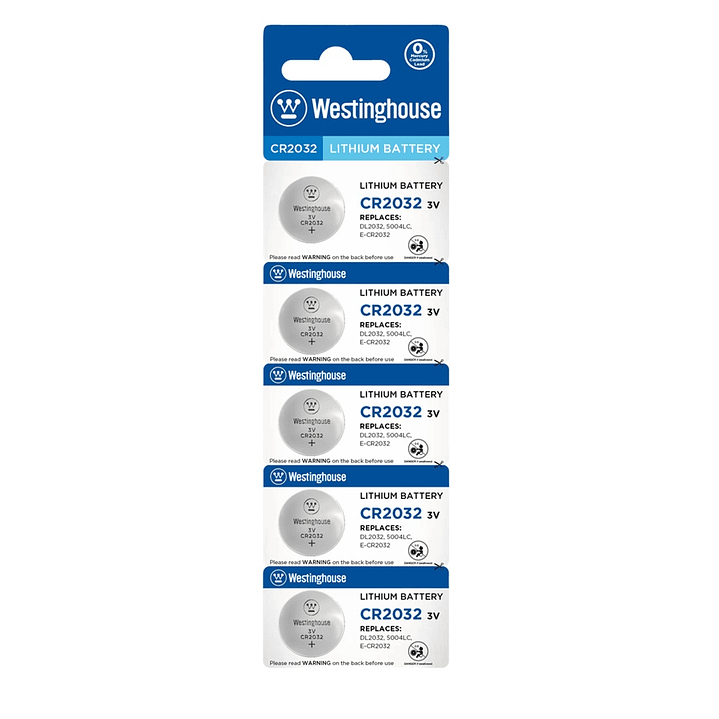 Pack 5 Pilas Cr2032 Tipo Botón Westinghouse 1