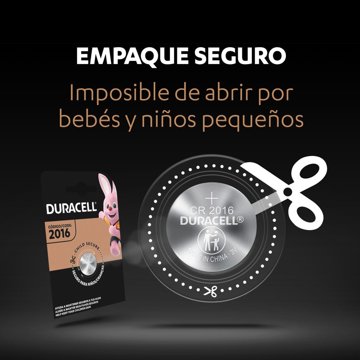 Pila Bateria Litio CR 2016 Duracell Unitaria 3