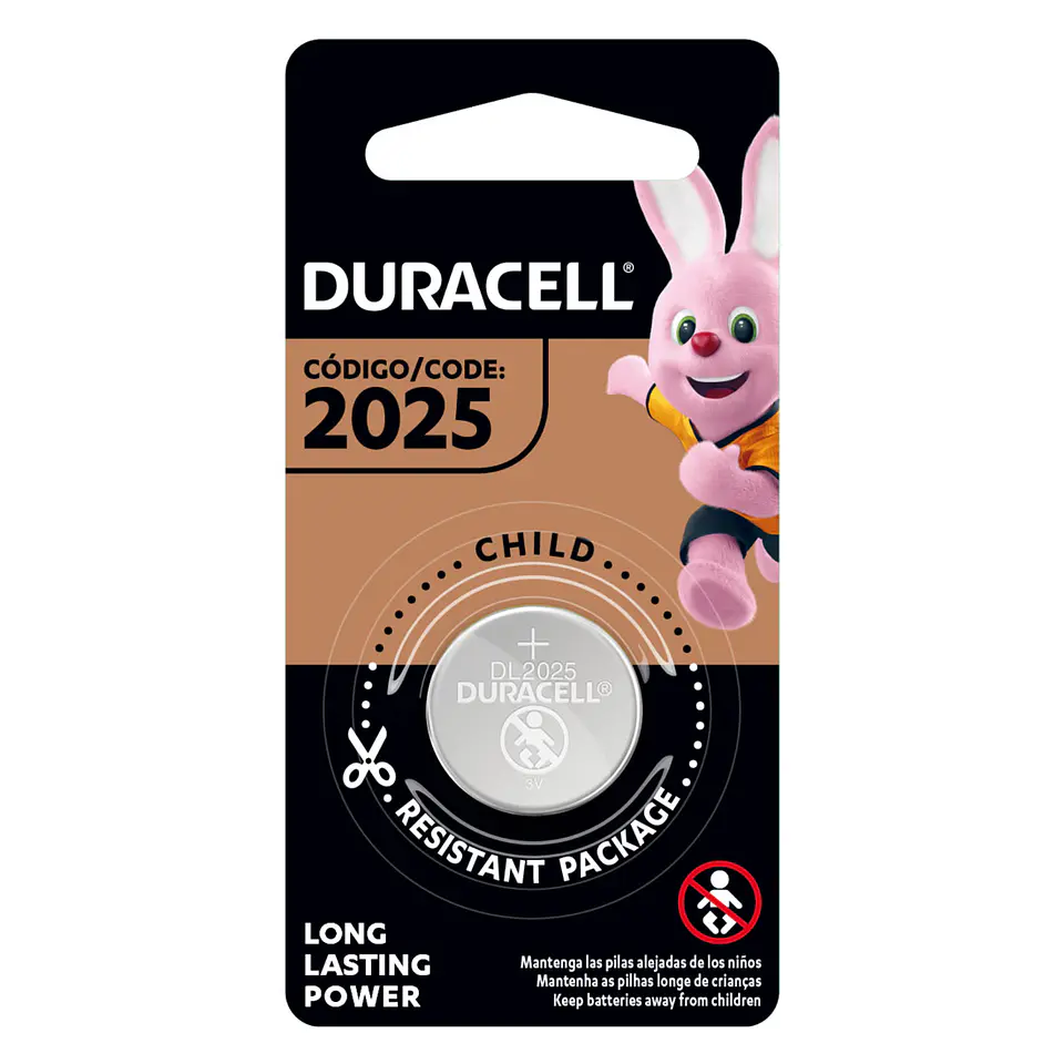 Pila Bateria Litio CR 2025 Duracell Unitaria 1