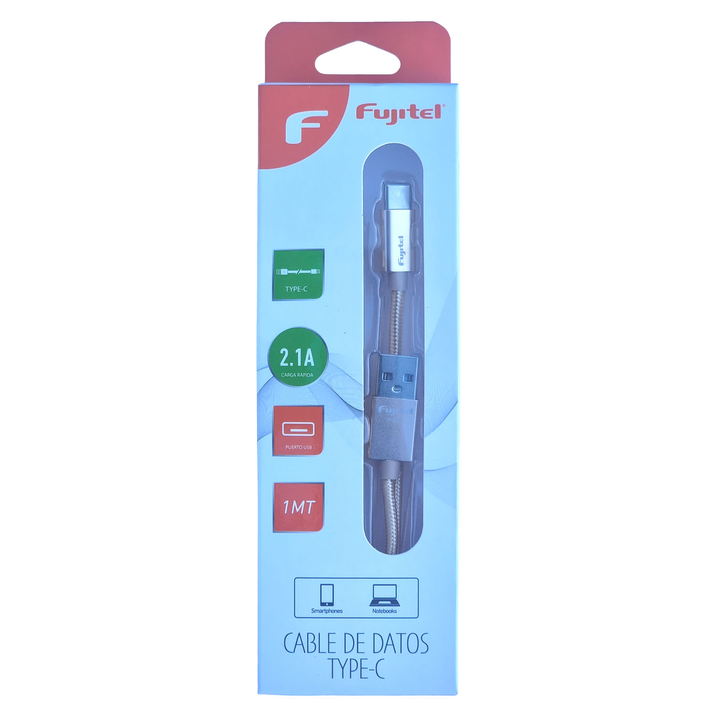 Cable Usb Tipo C Fujitel Carga Rapida Gold 2