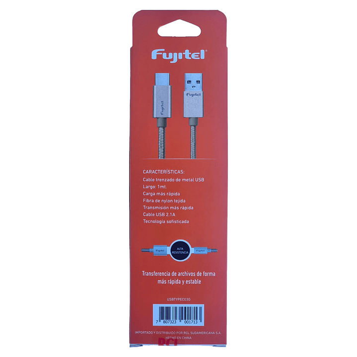Cable Usb Tipo C Fujitel Carga Rapida Gold 3