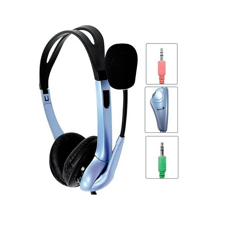 Audifonos Headset Genius HS-04s con Microfono doble Jack 4