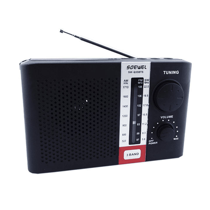 Radio Solar AM/FM 3 Bandas Recargable SW-Q35BTS 1
