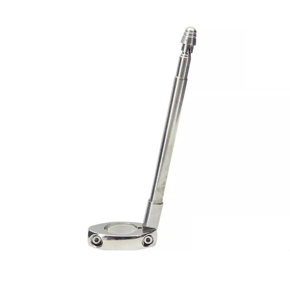 Antena Corta Hilo Curado Moto Retráctil Plateado 2