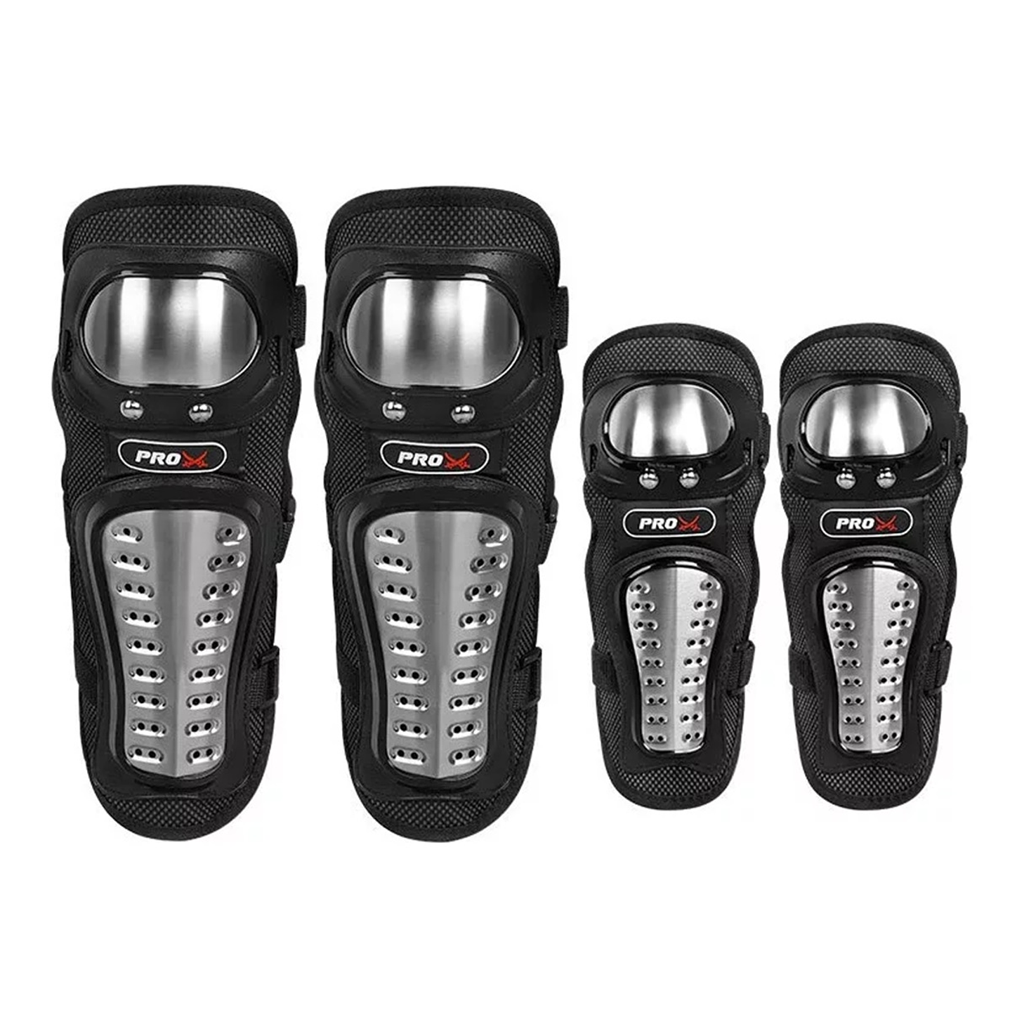 Set Protección Rodillera Y Codera Metal Pro-Biker 1