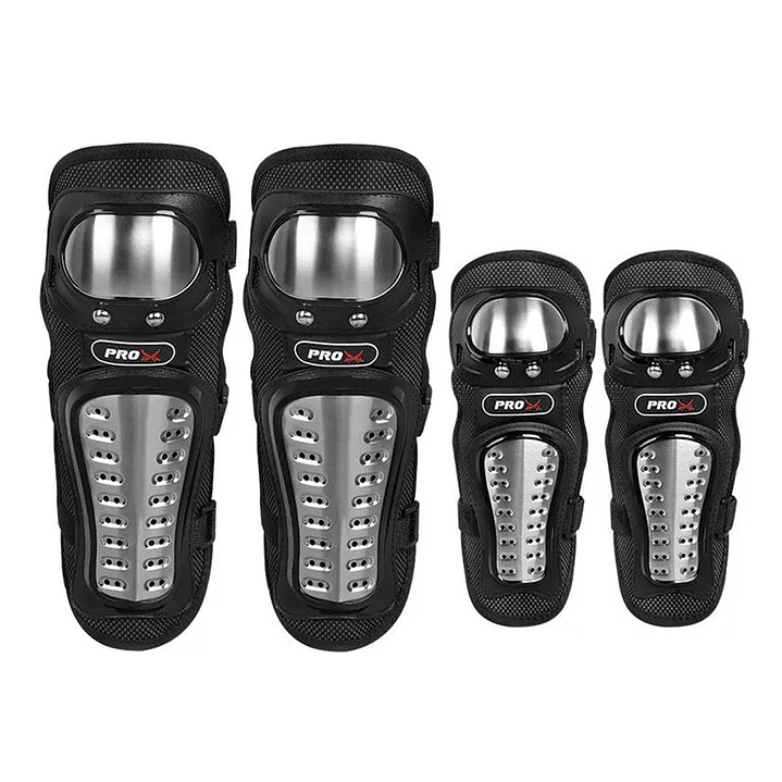 Set Protección Rodillera Y Codera Metal Pro-Biker 1