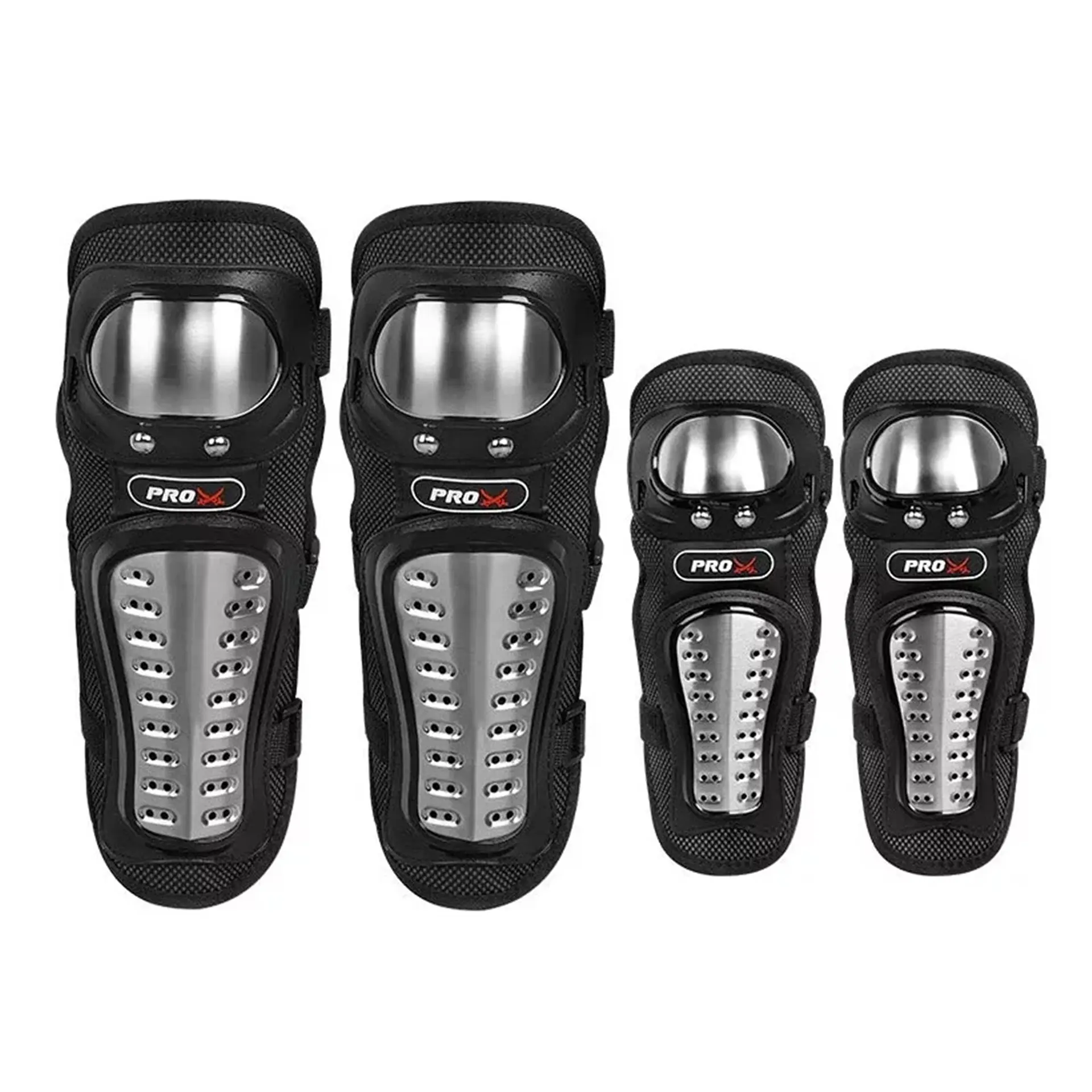 Set Protección Rodillera Y Codera Metal Pro-Biker 1