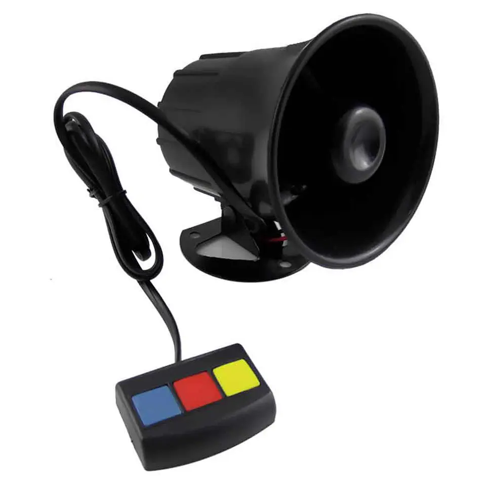 Bocina Sirena Policial Pato 3 Tonos Moto Auto 12v 1